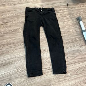 Black denim jeans
